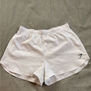 White Gymshark Women's Athletic Shorts